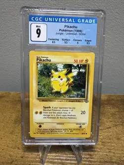 1999 Pokemon TCG Jungle Unlimited Pikachu 60/64 CGC Mint 9 - Image 1