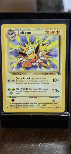 Pokemon Tcg - Jolteon 20/64 Jungle Non Holo Rare WOTC - Image 1