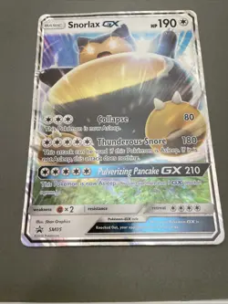 Pokemon TCG Jumbo Snorlax GX SM05 Sun Moon Black Star Promo - Image 1