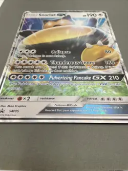 Pokemon TCG Jumbo Snorlax GX SM05 Sun Moon Black Star Promo - Image 2