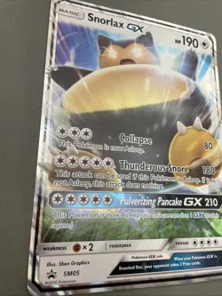 Pokemon TCG Jumbo Snorlax GX SM05 Sun Moon Black Star Promo - Image 3