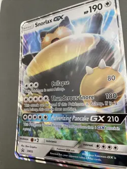 Pokemon TCG Jumbo Snorlax GX SM05 Sun Moon Black Star Promo - Image 4