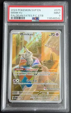 Pokemon Mimikyu Pokemon Center 075 Scarlet & Violet Promo PSA 9 2024 English - Image 1