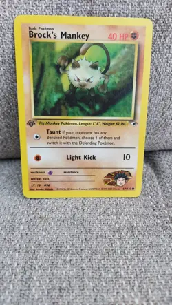 Pokemon TCG Brock's Mankey Gym Heroes 67/132 1ST CLASS MINT WOTC - Image 2