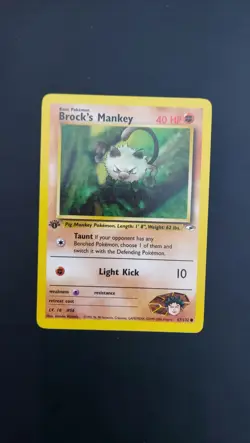 Pokemon TCG Brock's Mankey Gym Heroes 67/132 1ST CLASS MINT WOTC - Image 3