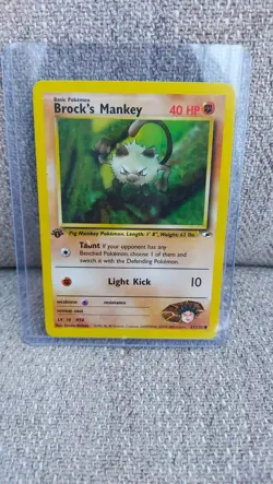 Pokemon TCG Brock's Mankey Gym Heroes 67/132 1ST CLASS MINT WOTC - Image 5