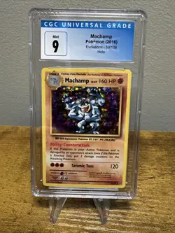 2016 😺 Pokemon XY Evolutions #59 Machamp Holo CGC-9🔥 - Image 1