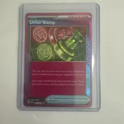 Pokemon TCG Unfair Stamp 165/167 Sv06: Twilight Masquerade Holo 2024 - Image 1