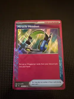 Miracle Headset #183/191 Ace Spec Pokemon (Surging Sparks - SSP) - Pack Fresh - Image 1