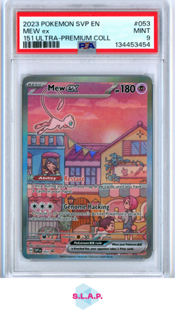 MEW EX 151 ULTRA-PREMIUM COLL POKEMON SVP EN-SV BLACK STAR PROMO 2023 053 PSA 9 - Image 1