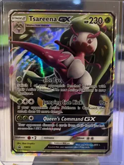 Pokemon TCG Tsareena GX - SM56 SM Black Star Promo SM56 Holo Promo NM - Image 1
