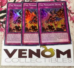 3x (M/NM) - The Monarchs Erupt - PRIO-EN076 - Super Rare - 1st Edition YuGiOh - Image 1