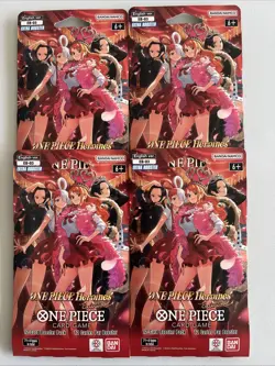 One Piece Heroines Sleeved Booster Pack Lot X4 eb-03 Factory Sealed Bandai - Image 1