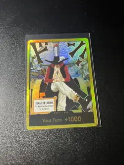 DON!! Card Gold Frame Mihawk OP14 ONE PIECE NM English The azure sea’s seven - Image 1