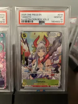 One Piece CCG Black Maria And Yamato Illustration Box Promo PSA 10 Sequential - Image 3