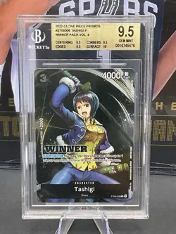 2022-23 One Piece Promos ST06-006 Tashigi WINNER Pack Vol. 4 BGS 9.5 GEM MINT - Image 1