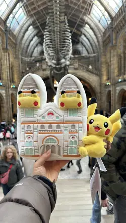 Pokemon x Natural History Museum Pikachu Jumbo Promo Card + plushie bundle - Image 2