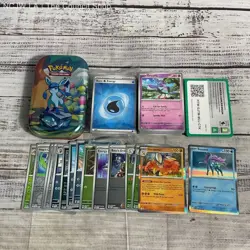 Lot Of 100+ Pokemon Cards 15 Shiny/holo/reverse Holo Suicune Hariyama w/ Case - Image 1