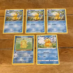 5X PSYDUCK Bundle Pokemon Cards 16/122 65/82 & 028/189 - Image 1