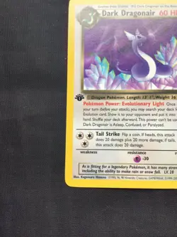 Pokemon Cards: Team Rocket 1st Edition Uncommon: Dark Dragonair 33/82 - Image 5