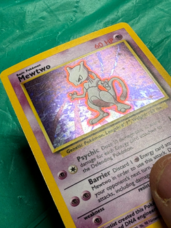 Mewtwo 10/102 Unlimited Base Set Holo LP/MP Rare Pokemon TCG Card - Image 3