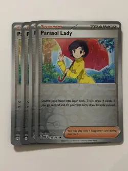 Pokemon Card Paradox Rift 4x Playset Reverse Holographic Parasol Lady 169/182 NM - Image 1