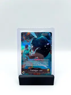 One Piece TCG Trafalgar Law OP10-022 Royal Blood Foil Parallel Card - Image 1