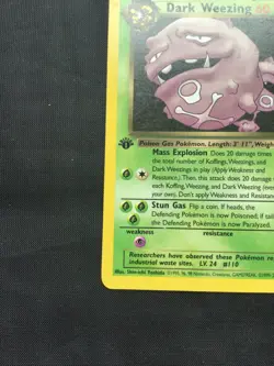 Pokemon Cards: Team Rocket 1st Edition Rare: Dark Weezing 31/82 - Image 5