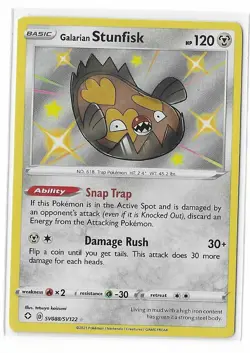 Galarian Stunfisk SV088/SV122 Shining Fates Shiny Vault Holo Pokemon TCG Card NM - Image 1