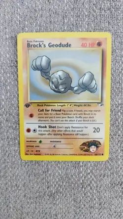 Pokemon TCG Brock's Geodude Gym Heroes Card 66/132 NEAR MINT 1ST EDITION - Image 1