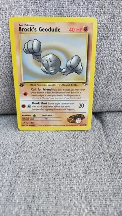 Pokemon TCG Brock's Geodude Gym Heroes Card 66/132 NEAR MINT 1ST EDITION - Image 2