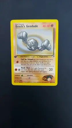 Pokemon TCG Brock's Geodude Gym Heroes Card 66/132 NEAR MINT 1ST EDITION - Image 3