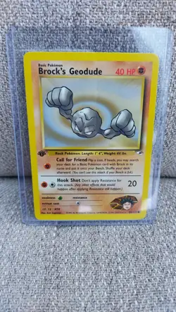 Pokemon TCG Brock's Geodude Gym Heroes Card 66/132 NEAR MINT 1ST EDITION - Image 5