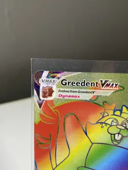 Greedent VMAX Rainbow Secret Rare 272/264 Fusion Strike Pokemon Card NM - Image 2