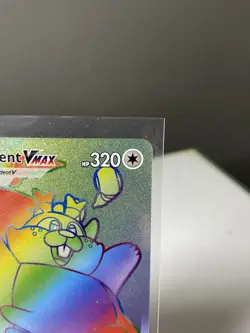 Greedent VMAX Rainbow Secret Rare 272/264 Fusion Strike Pokemon Card NM - Image 3