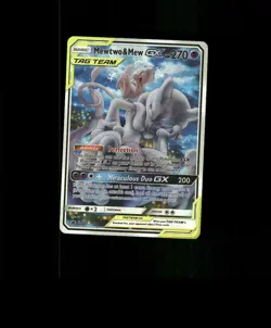 FAN-ART READ DESCRIPTION BELOW HOLO Mewtwo Card Mew Pokemon Card p1 - Image 1