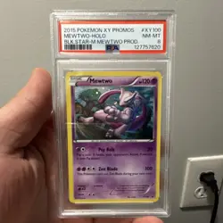 Pokemon Mewtwo XY Promos Black Star Promo Holo PSA 8 Card XY100 - Image 1