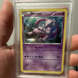 Pokemon Mewtwo XY Promos Black Star Promo Holo PSA 8 Card XY100 - Image 2
