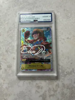 Luffy Signed Card One Piece Monkey D. Luffy Erica Schroeder PSA Authentic - Image 1