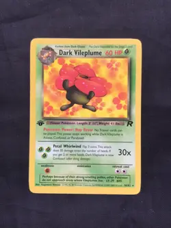 Pokemon Cards: Team Rocket 1st Edition Rare: Dark Vileplume 30/82 - Image 1
