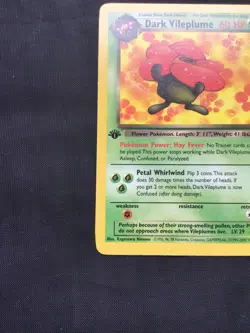 Pokemon Cards: Team Rocket 1st Edition Rare: Dark Vileplume 30/82 - Image 5