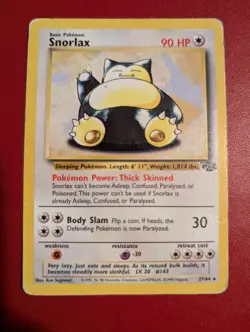 Snorlax 27/64 Rare Jungle Set Non-Holo Pokemon Card Unlimited Played Condition - Image 1