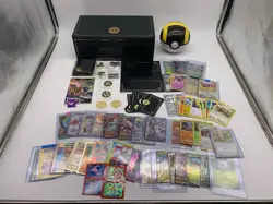 Lot Various Pokemon cards + Box e acessorios - Image 1