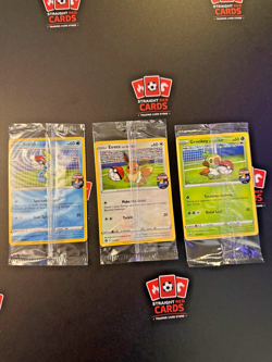 🔥 Pokemon Futsal Promo Set Sobble Eevee Grookey Sealed 3 Card Lot - Image 2