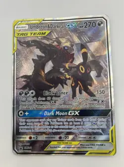 Umbreon and Darkrai GX Tag Team SM241 Black Star Promo Pokemon Card *READ* - Image 2