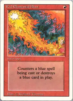 Red Elemental Blast from Revised Edition, # in LP condition - Image 1