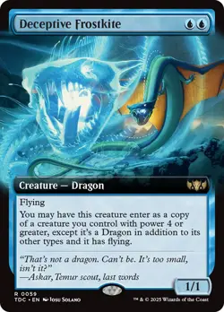 Deceptive Frostkite (Extended Art) [Tarkir: Dragonstorm Commander] Near Mint - Image 1