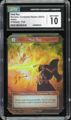 Heat Ray Foil CGC 10 Gem Mint Sorcery: Contested Realm Alpha - Image 1