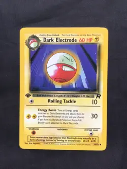 Pokemon Cards: Team Rocket 1st Edition Uncommon: Dark Electrode 34/82 - Image 1