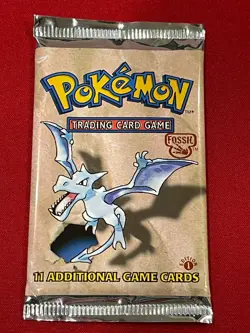 1999 Pokemon 1st Edition Fossil Booster Pack Factory sealed - Aerodactyl - Image 3